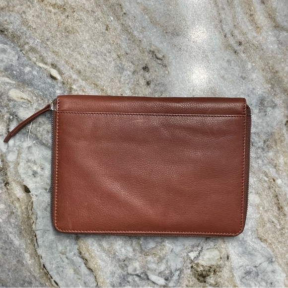 New American Leather Co small bag leather planner journal agenda zip cover - Picture 6 of 7